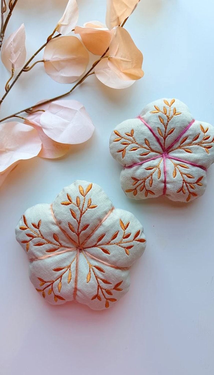 Embroidered Fabric Pumpkins featured in The Cottage Market Saturday Collection