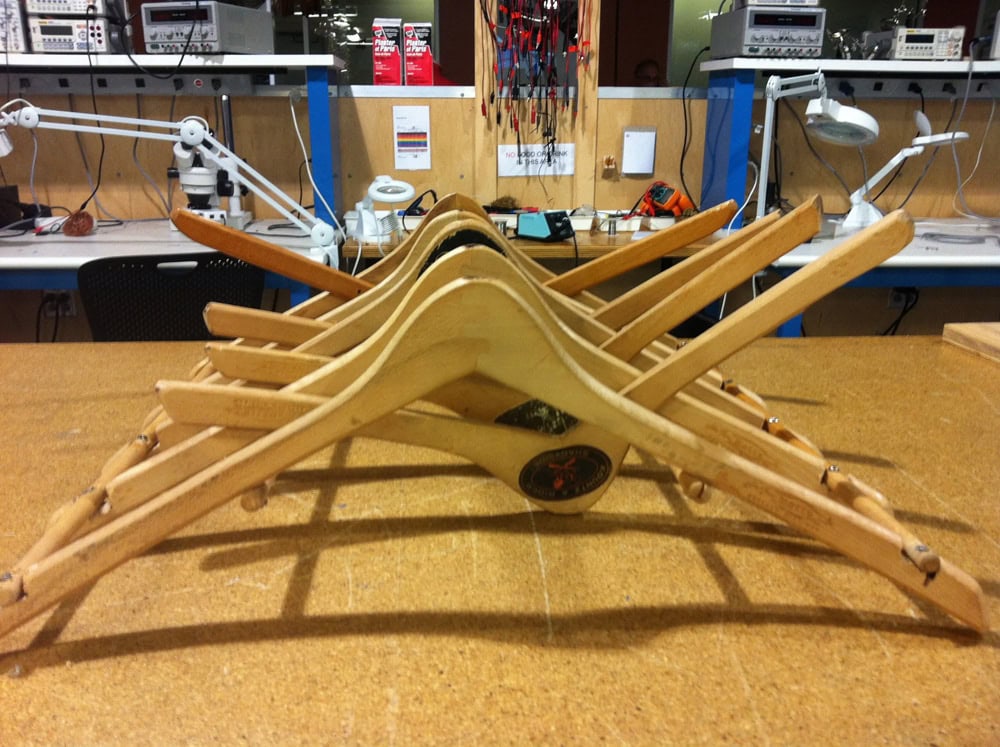 Wood Hanger Dish Drying Rack: 7 Steps thrift store upcycle featured on The Cottage Market
