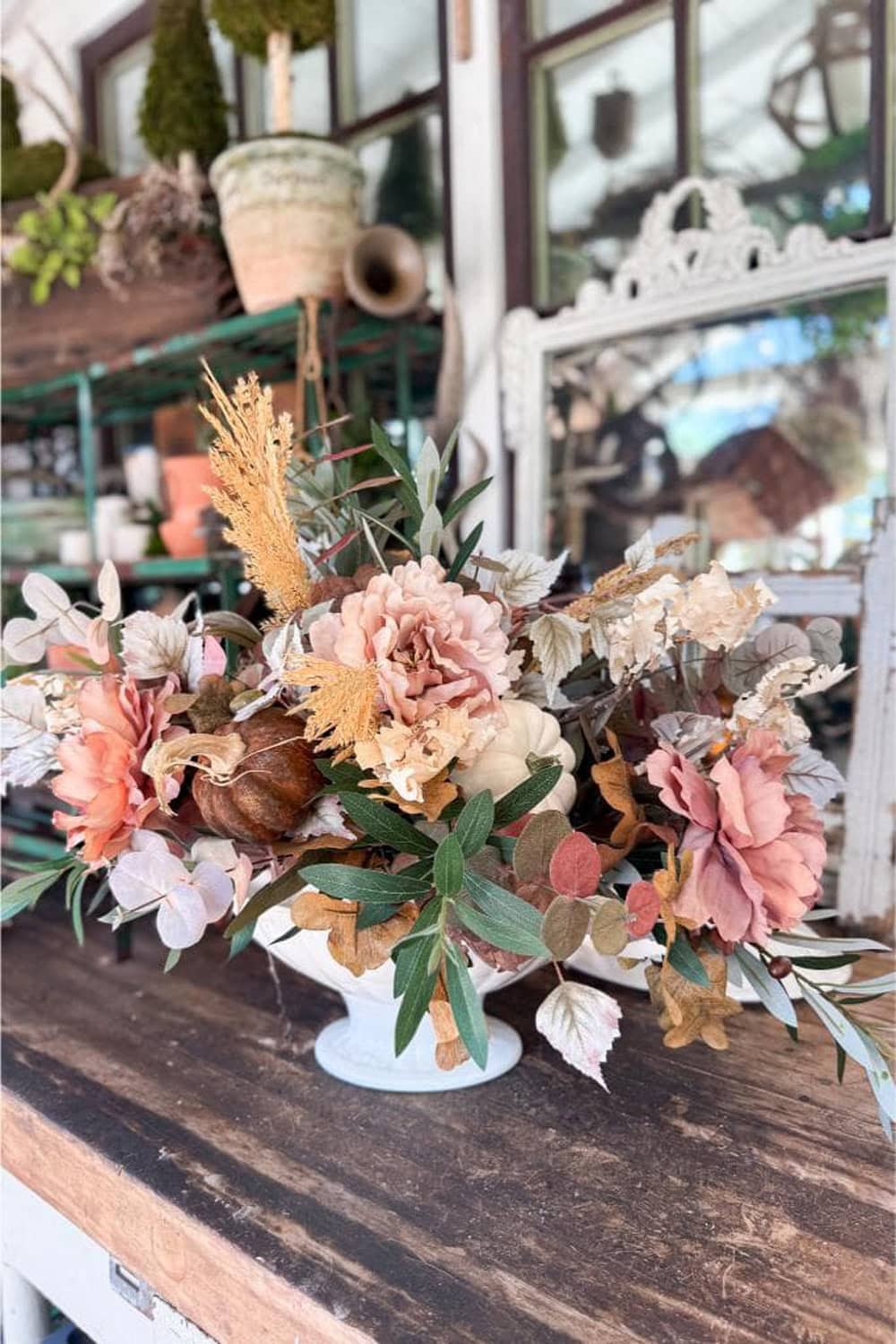 A Thrifted Soup Tureen Filled With Flowers floral inspiration featured on The Cottage Market