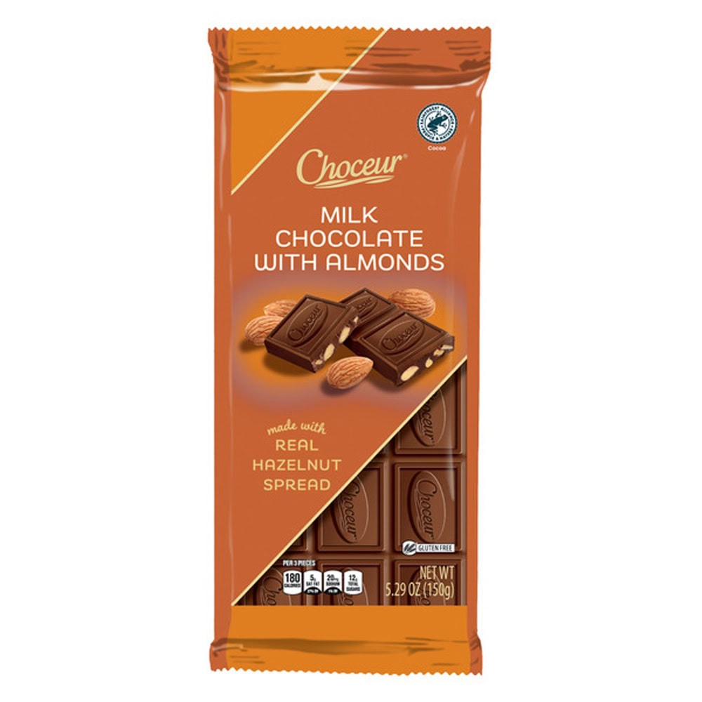 Choceur Milk Chocolate with Almonds and Hazelnut Spread ALDI favorite under five dollars