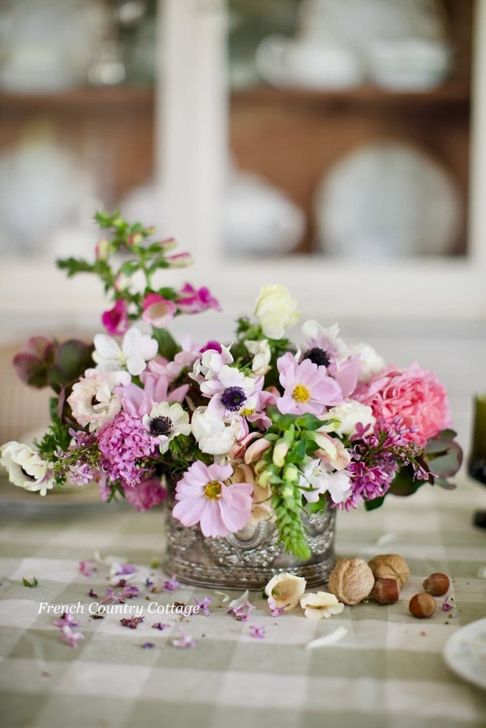 Three Little Thrifted Treasures floral inspiration featured on The Cottage Market