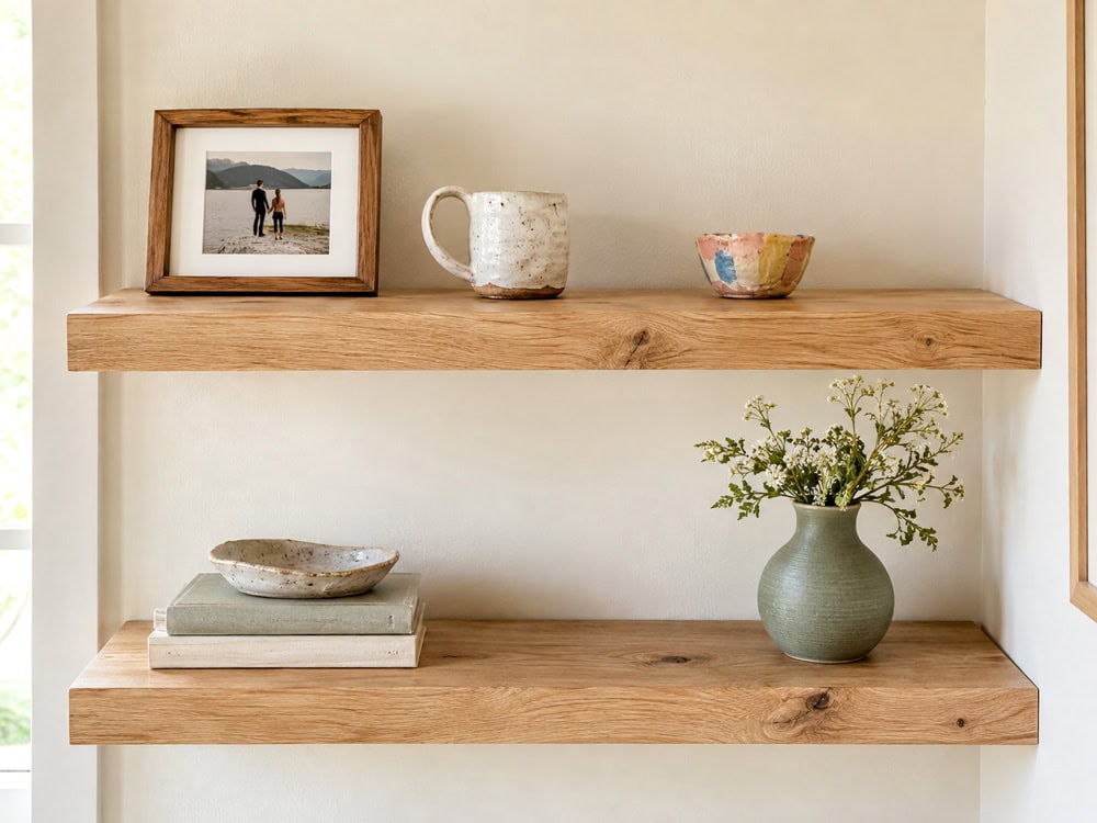 Floating Shelves idea for displaying sentimental items at home