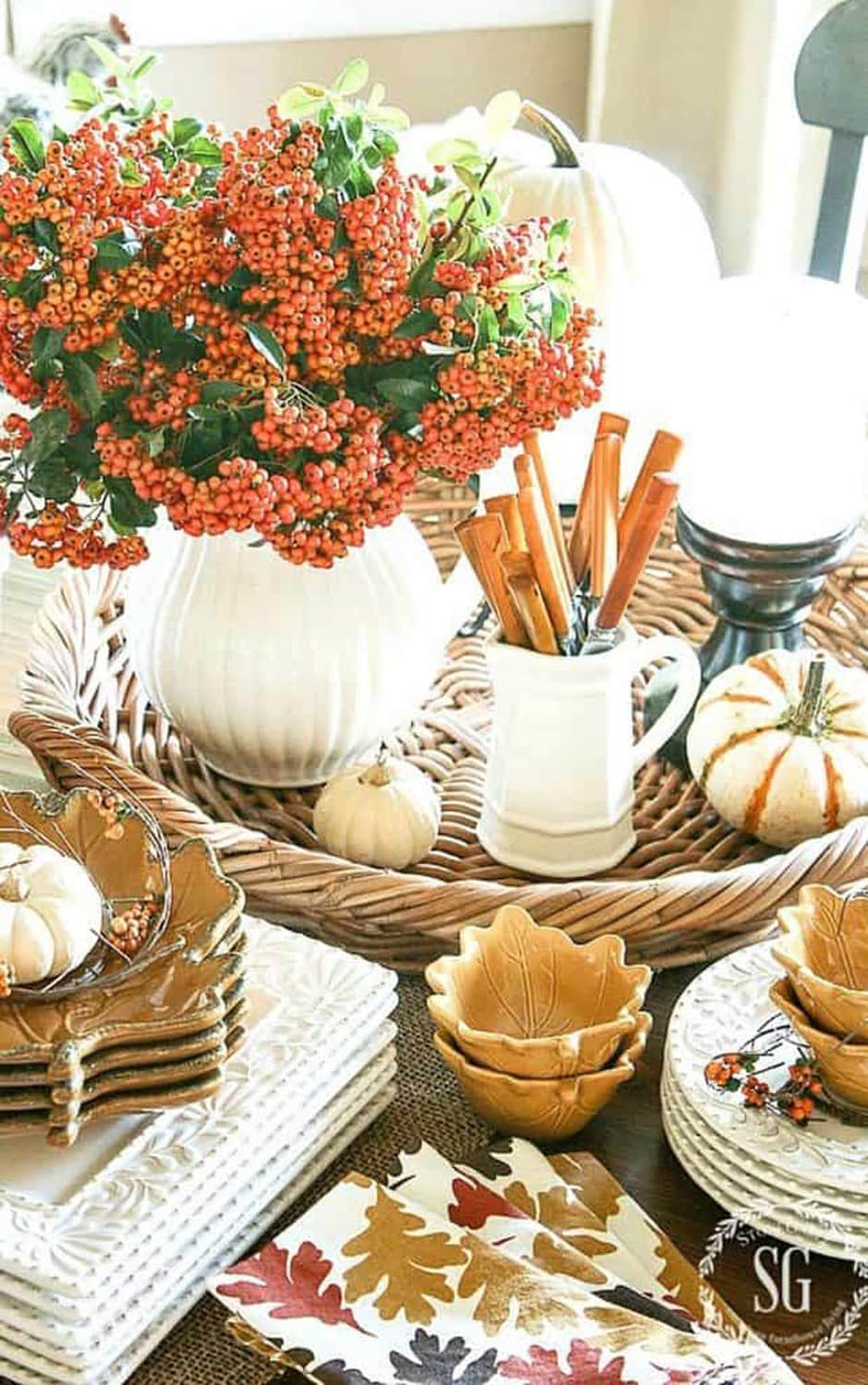A Fall Vignette Inspired by Nature featured in The Cottage Market Saturday Collection