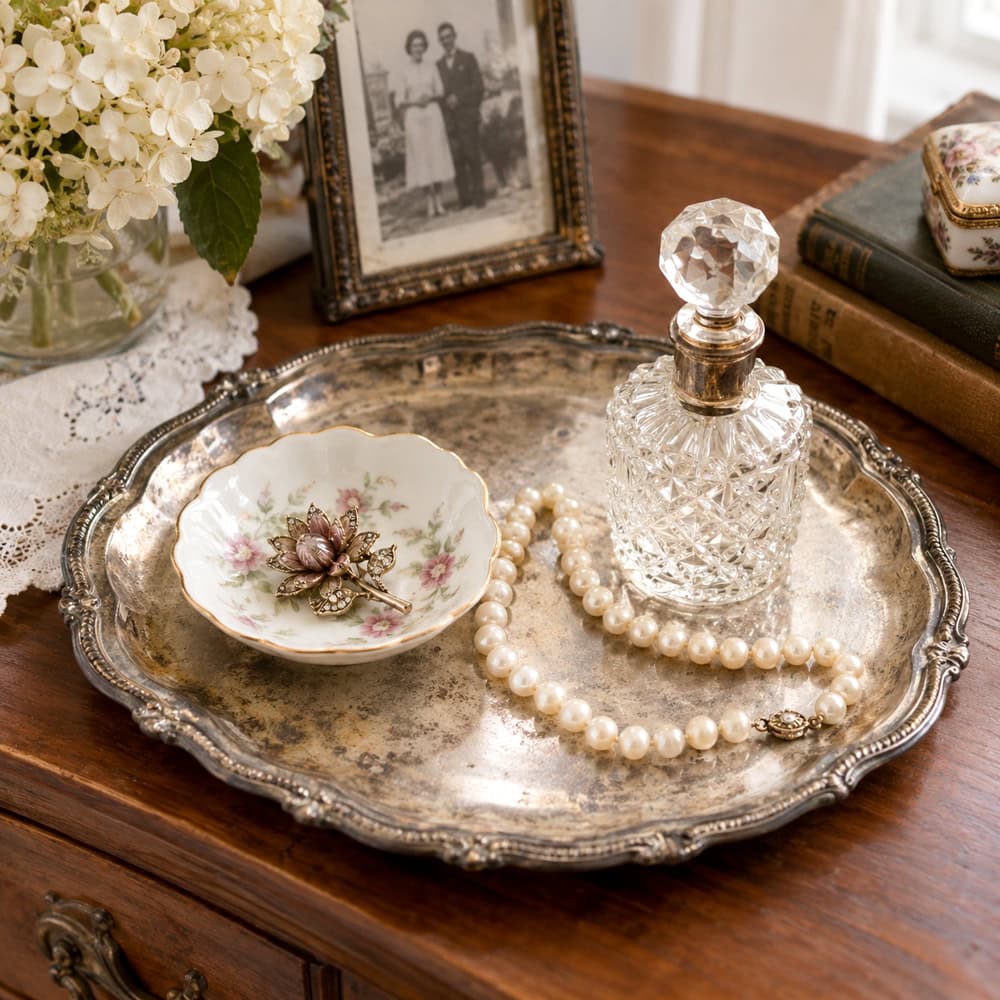 Decorative Trays idea for displaying sentimental items at home