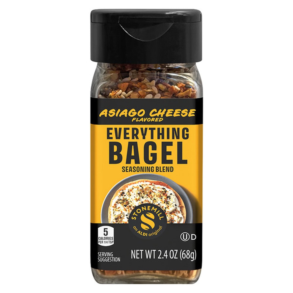 Stonemill Asiago Cheese Everything Bagel Seasoning ALDI favorite under five dollars