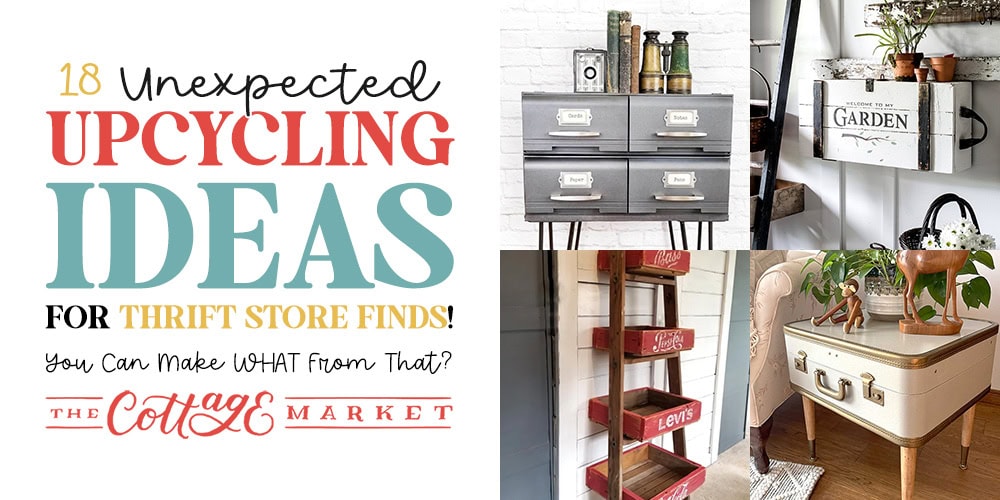 18 unexpected thrift store upcycling ideas for home and garden from The Cottage Market
