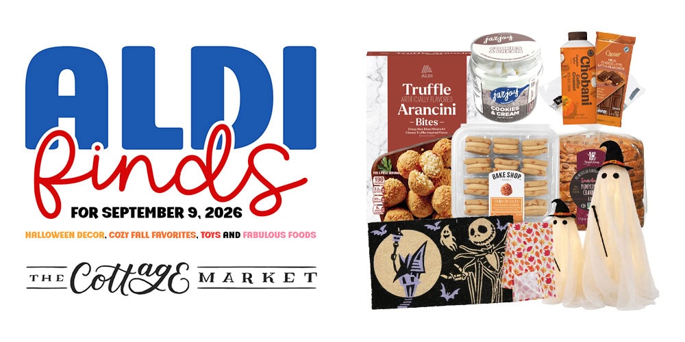 ALDI Finds for September 9 2026 with Halloween decor cozy Fall favorites and fabulous foods