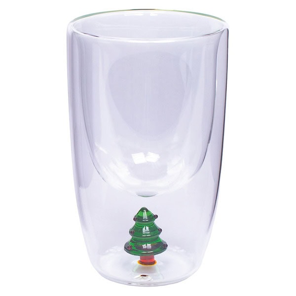 Merry Moments Christmas Tree Double Wall Icon Glass