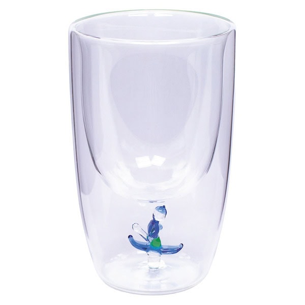 Merry Moments Skier Double Wall Icon Glass