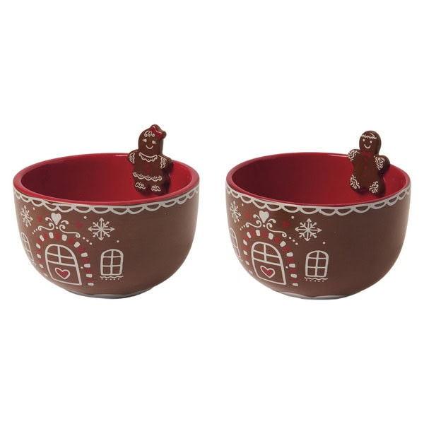 Merry Moments Candy Cane and Present Ramekin Set