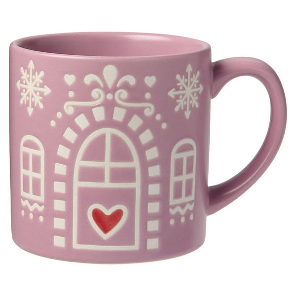 Merry Moments Purple Gingerbread House 3D Mug
