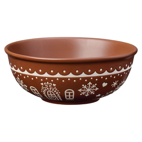 Merry Moments Brown Gingerbread Bowl