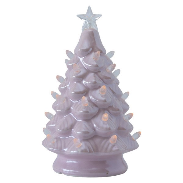 Merry Moments LED Nostalgic Pink Tree Figurine