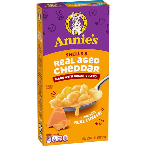 Annie’s Shells and Aged Cheddar Macaroni and Cheese