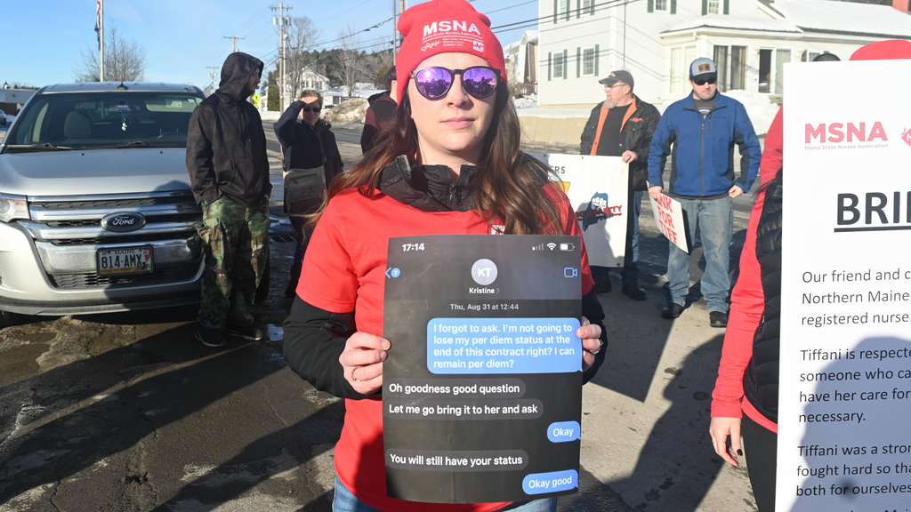 Fort Kent hospital nurses demand fired colleague who supported union be