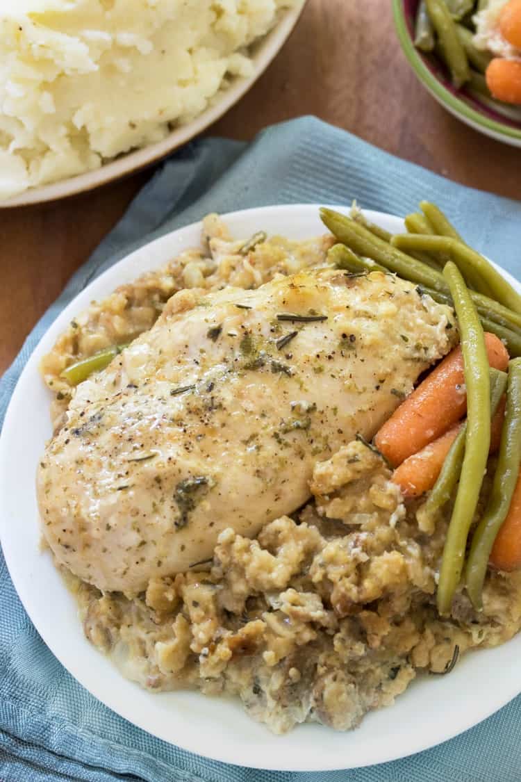 Crock Pot Chicken and Stuffing Amazing food