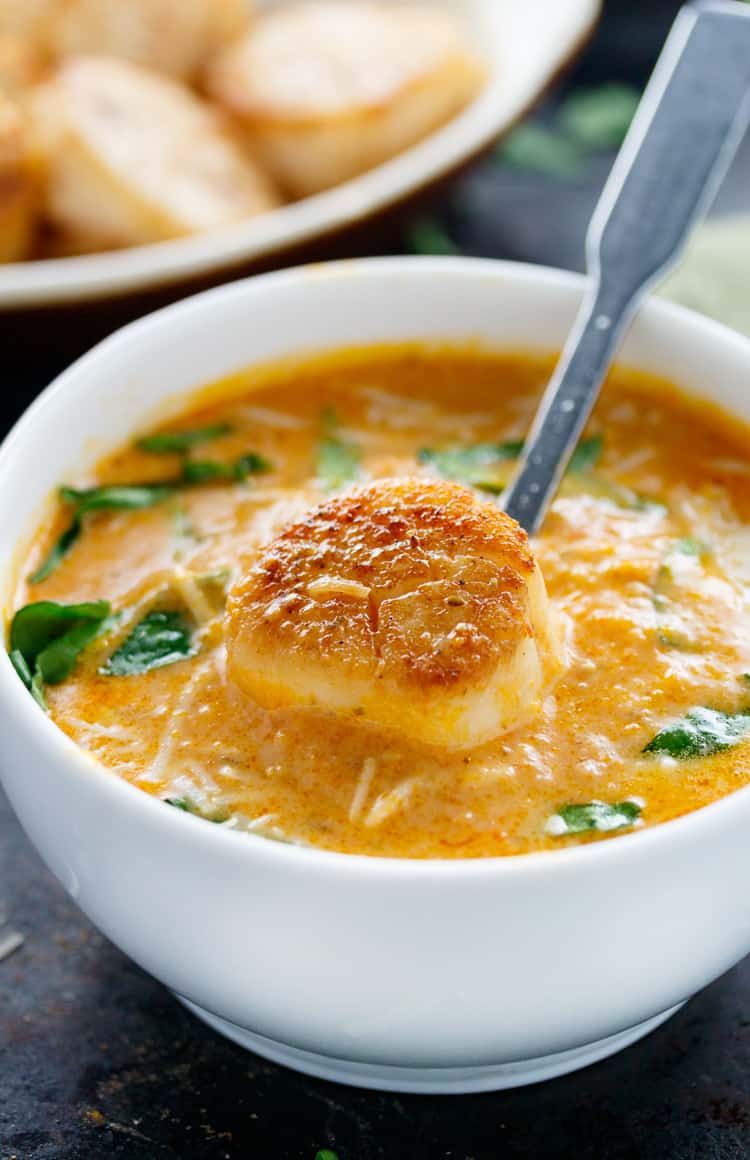 Tomato Parmesan Scallop Bisque The Cozy Cook