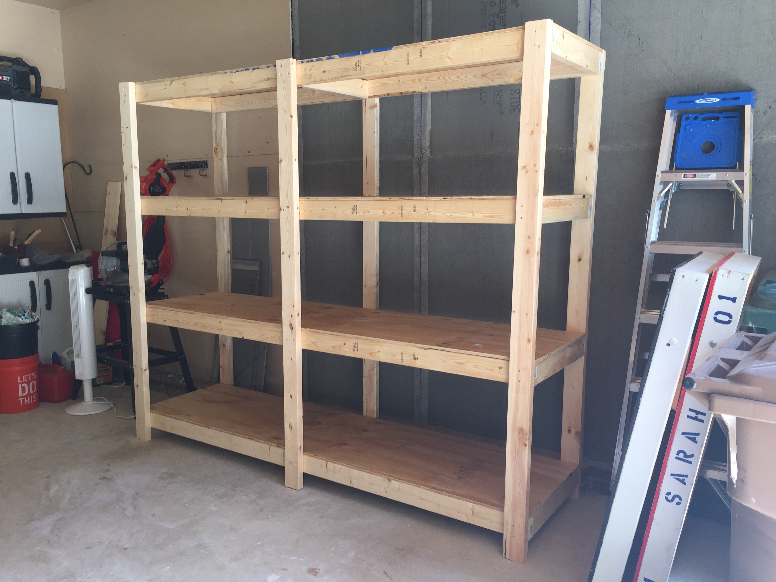 Garage Makeover Custom Shelving The Craft Crib