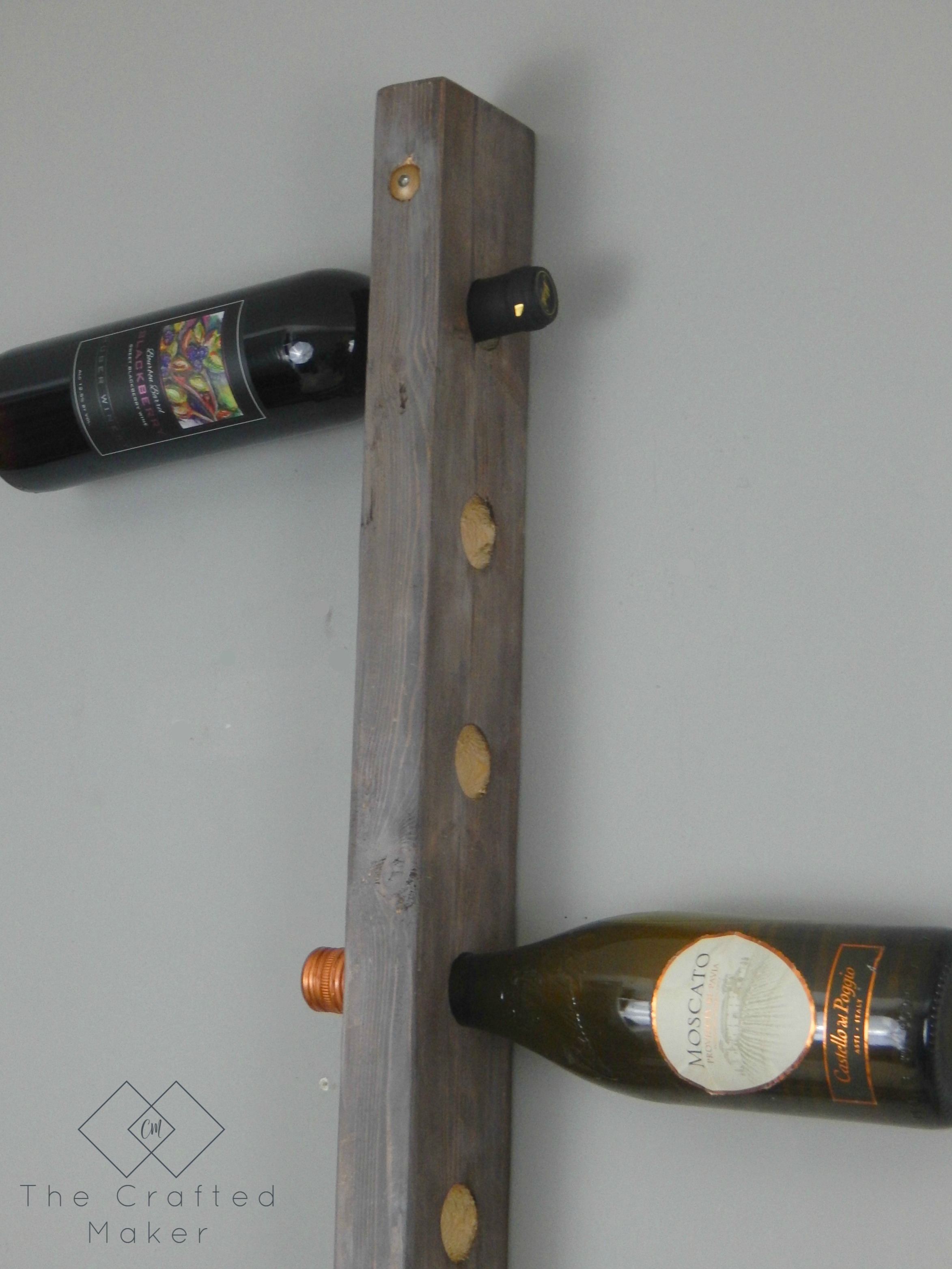DIY HANGING WINE RACK The Crafted Maker