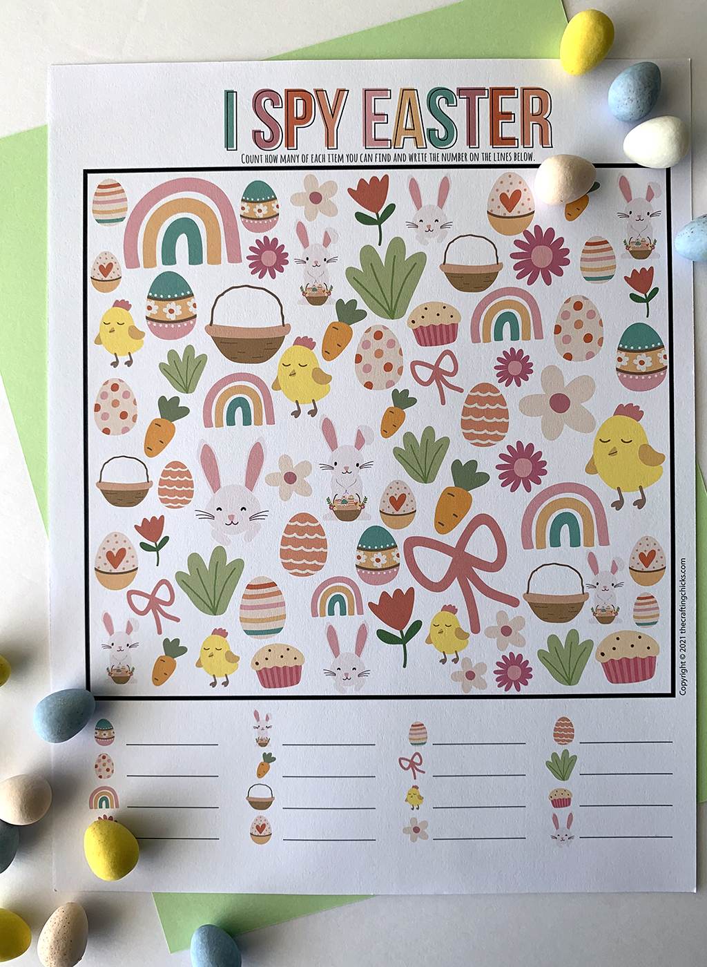Easter I Spy Printable Game The Crafting Chicks