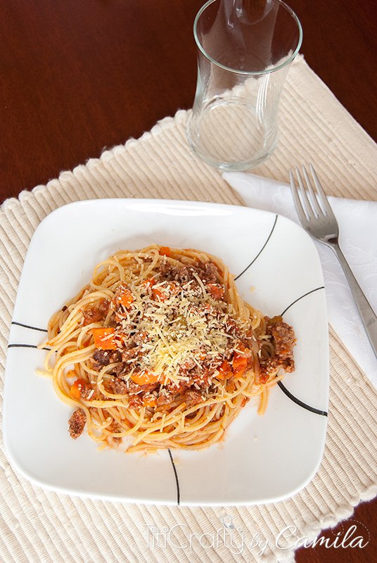 Spaghetti with San Marzano Tomato Meat Sauce The Crafting Nook