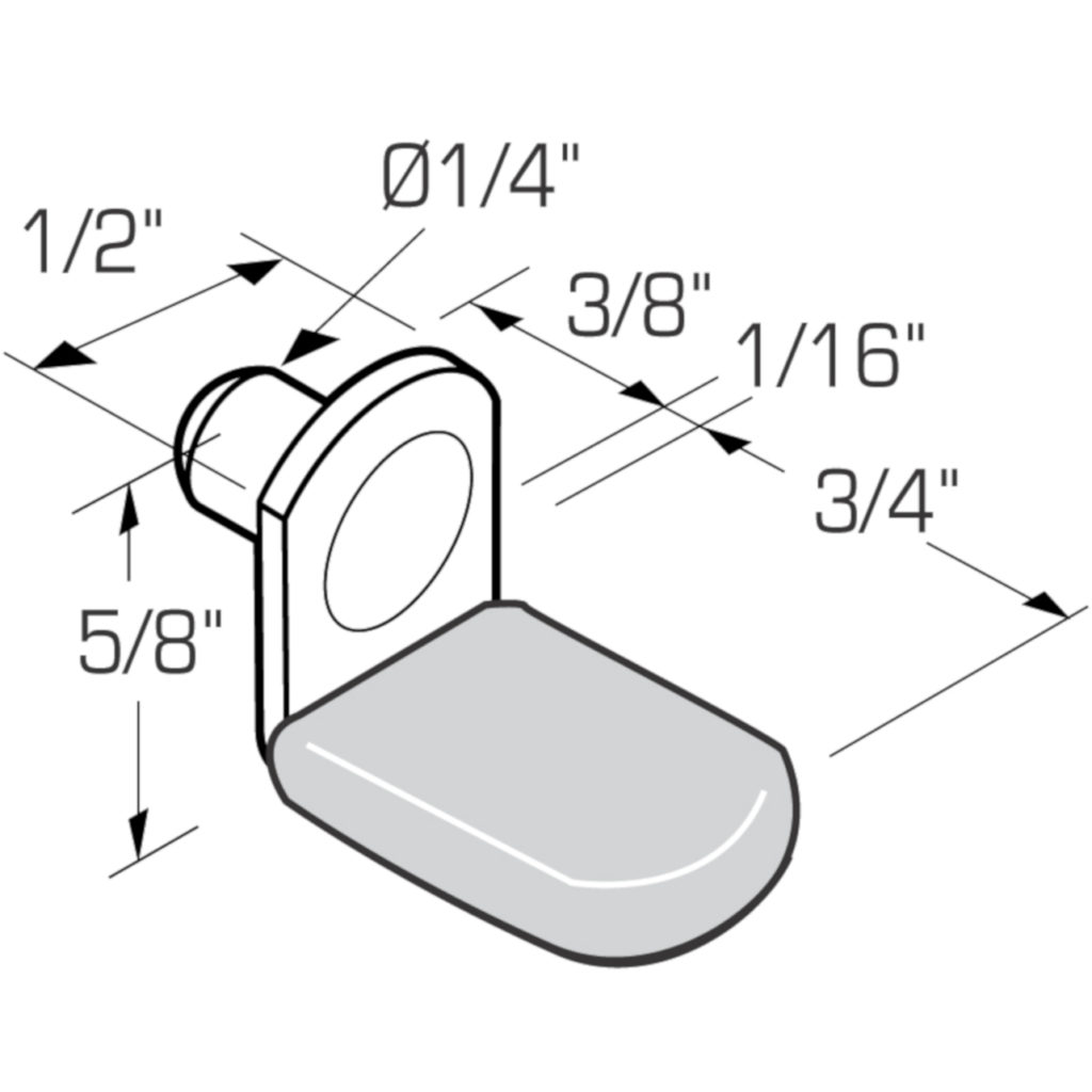 Shelf Pin With Vinyl Tip Craft Supply