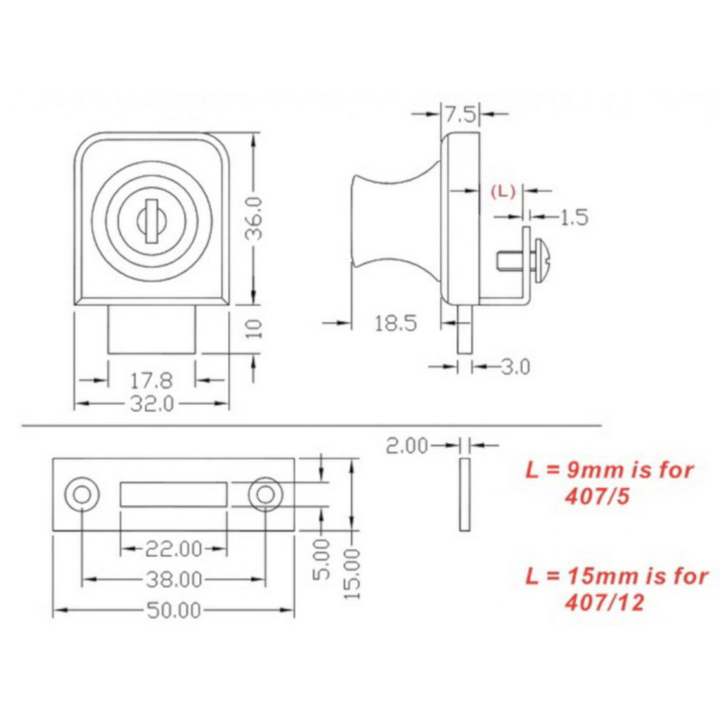 Single Door Glass Lock Craft Supply