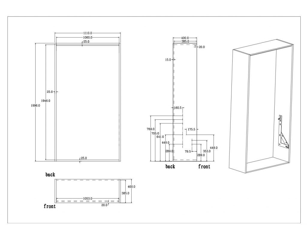 Vertical Wall Bed Mechanism with Pistons and Manual Unfolding Leg