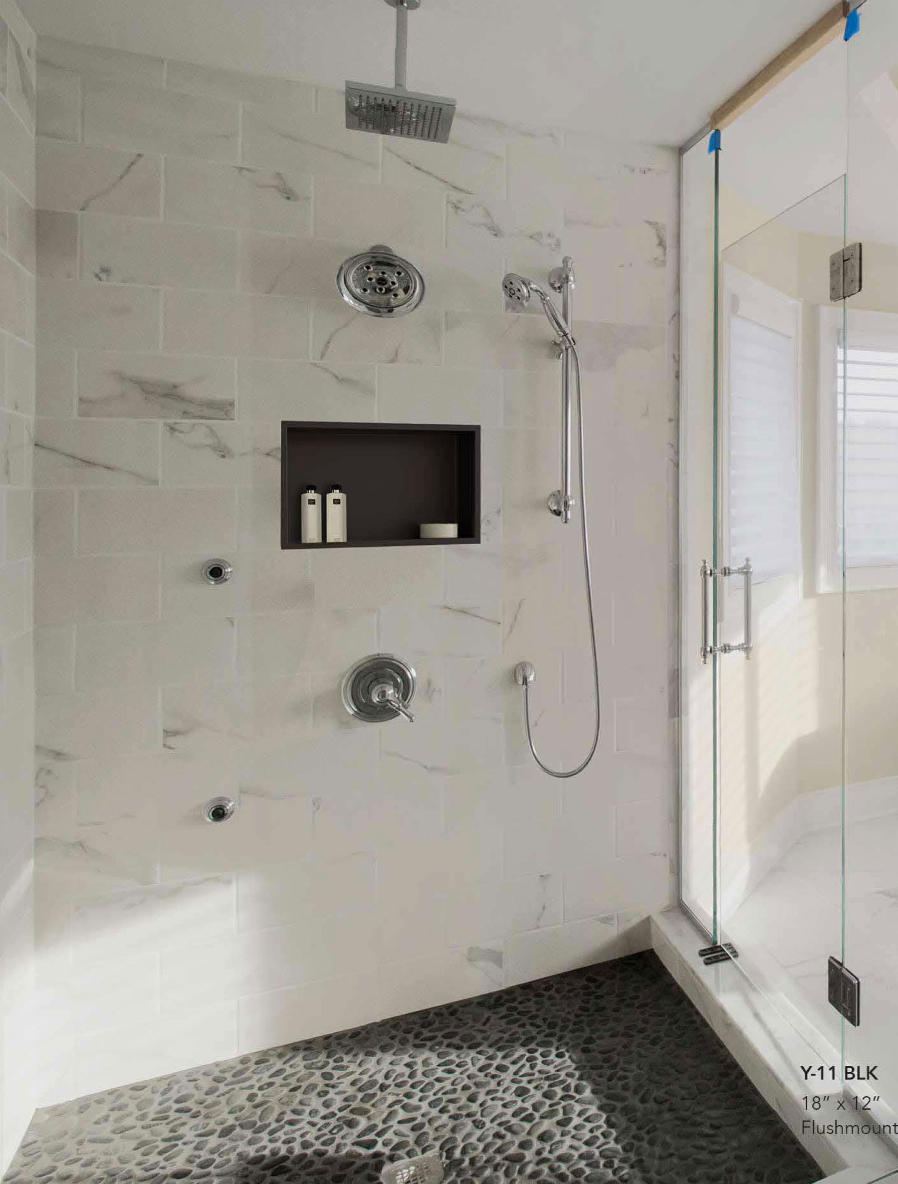 Neelnox Origin Series Y11 Stainless Steel Shower Flushmount Niche