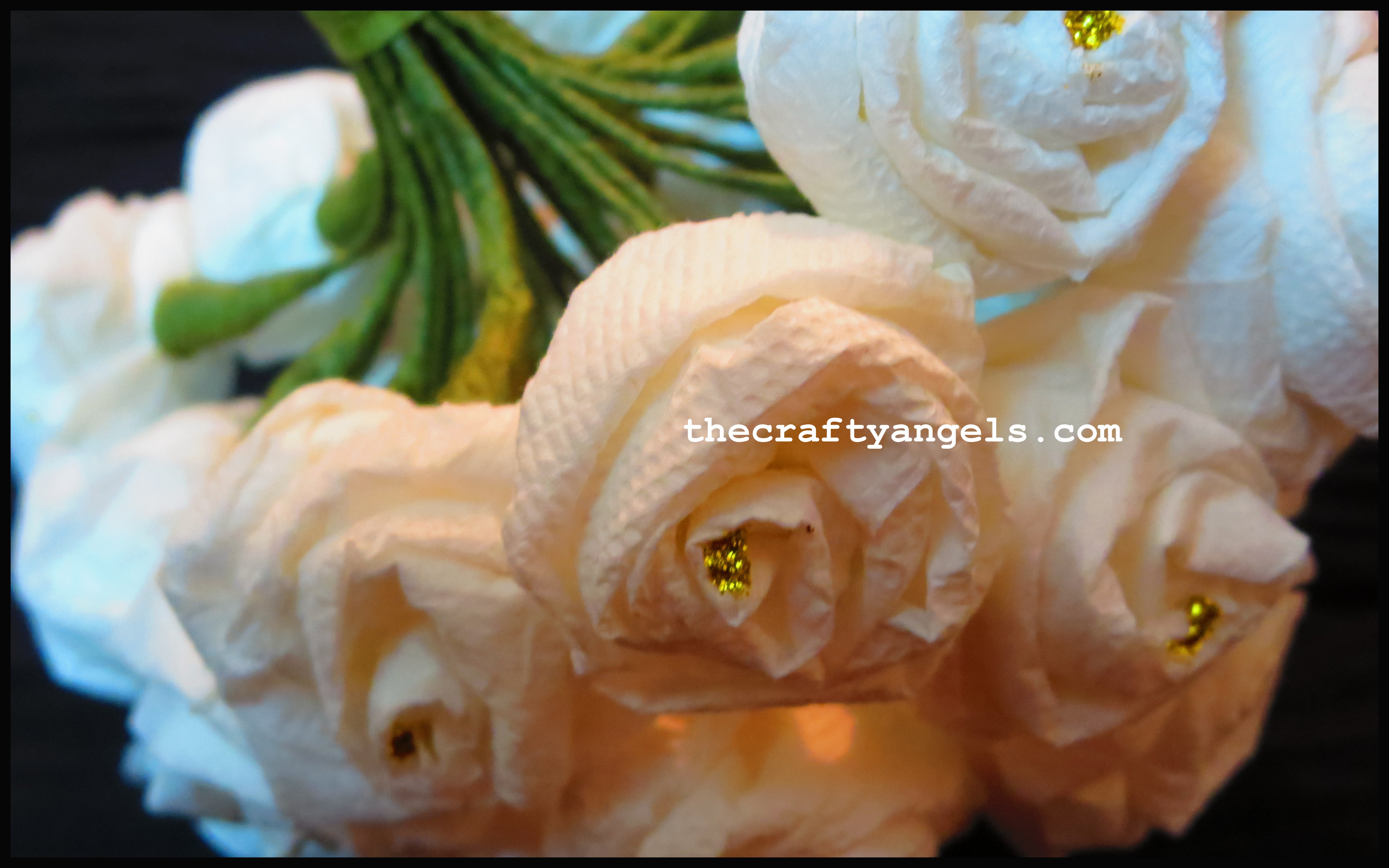 How to make Tissue Paper Rose Flowers 8 The Crafty Angels