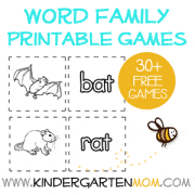 Printable Word Family Game - The Crafty Classroom
