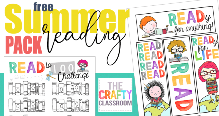 Free Summer Reading Pack K-5 - The Crafty Classroom