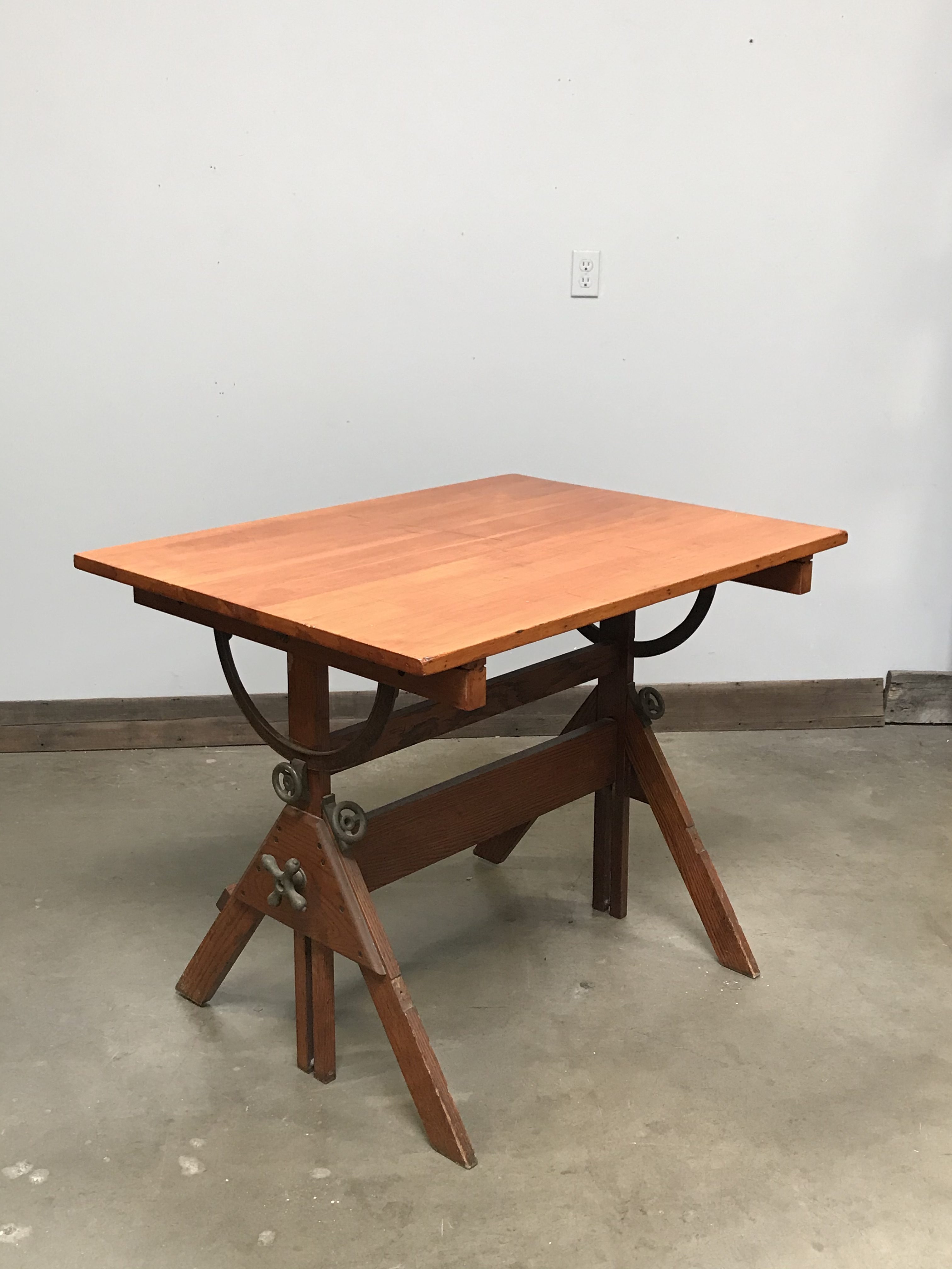 Antique Drafting Table The Crate People