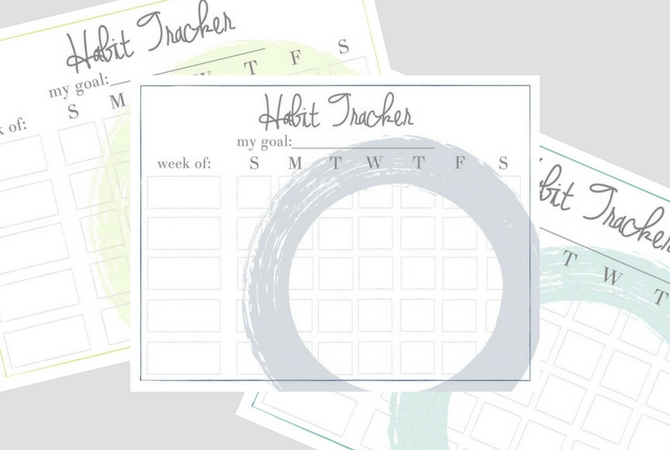 Habit and Goal Printables - a Freebie - The Crazy Craft Lady