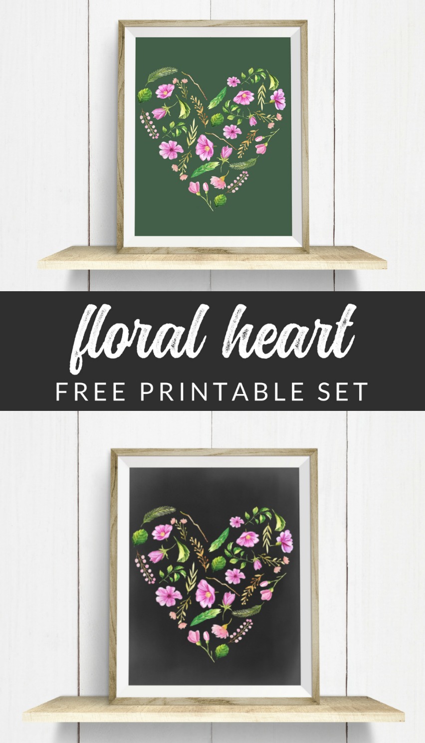 Free Floral Valentine Printable Pack - The Crazy Craft Lady
