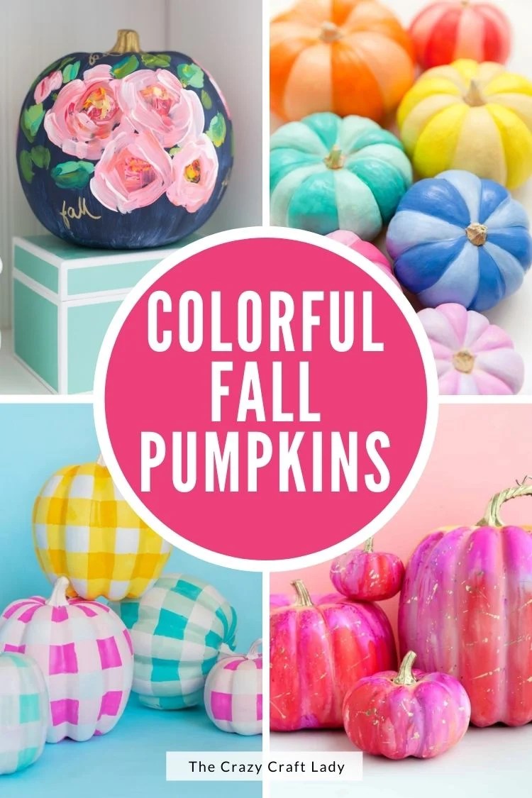 Creative & Colorful Painted Pumpkins that really POP!