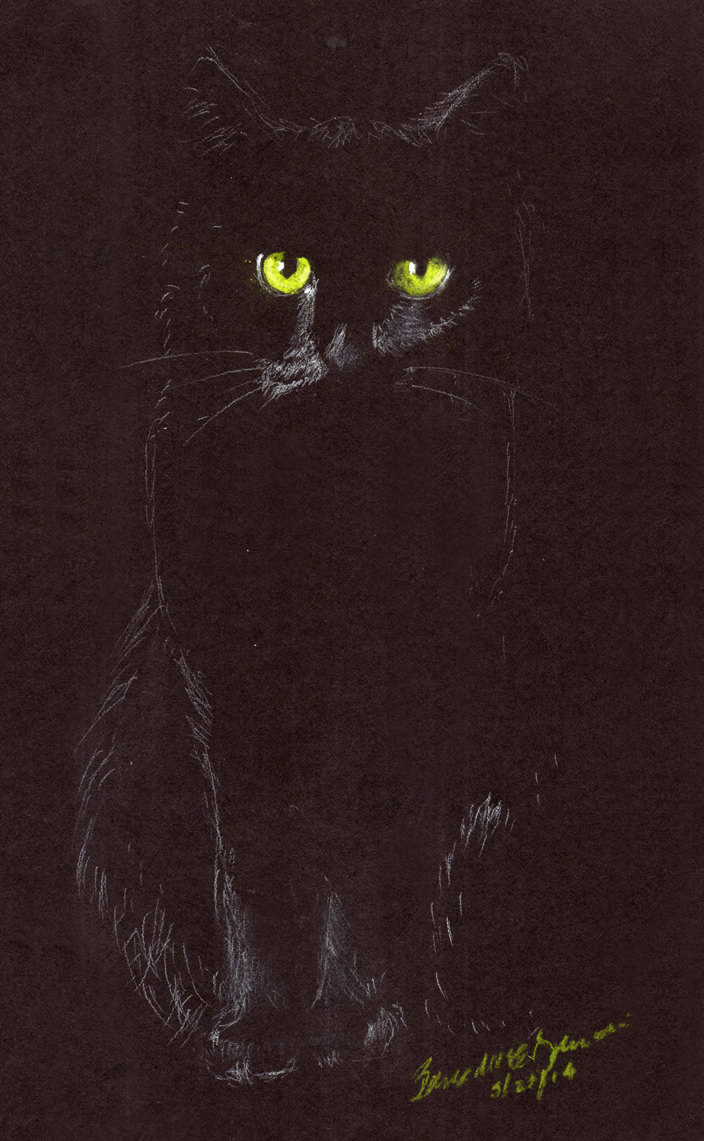 Daily Sketch Sitting in the Dark The Creative Cat