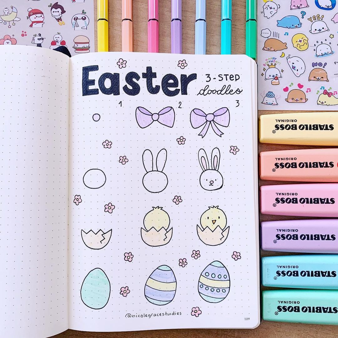 30+ Easter Bullet Journal Ideas for an Eggcellent Layout