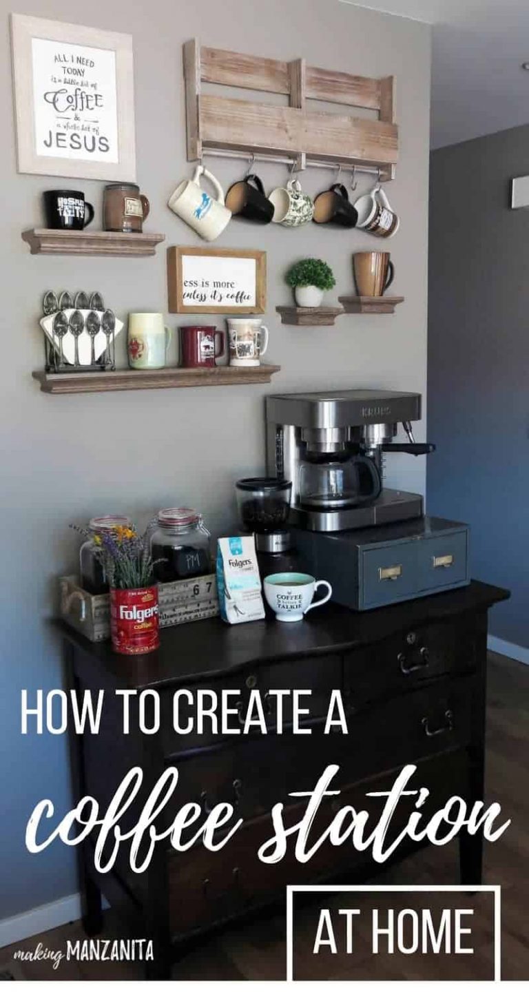 40+ Best Farmhouse Coffee Bar Ideas With Tutorials