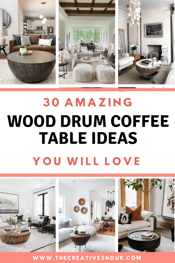 30 Stylish Yet Functional Wood Drum Coffee Table Ideas