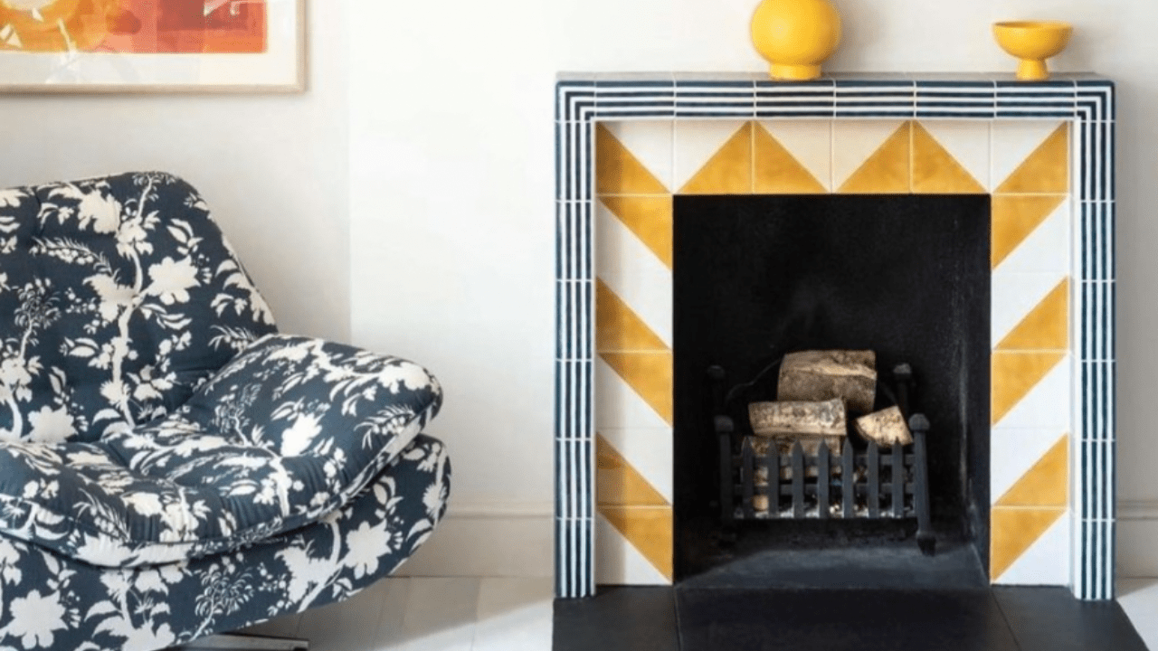 25 Lovely And Playful Tiled Fireplace Ideas You Should See