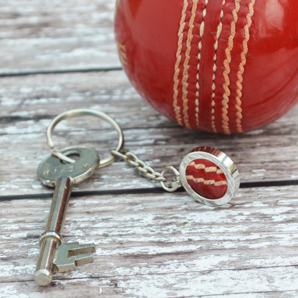 Cricket Ball Keyring