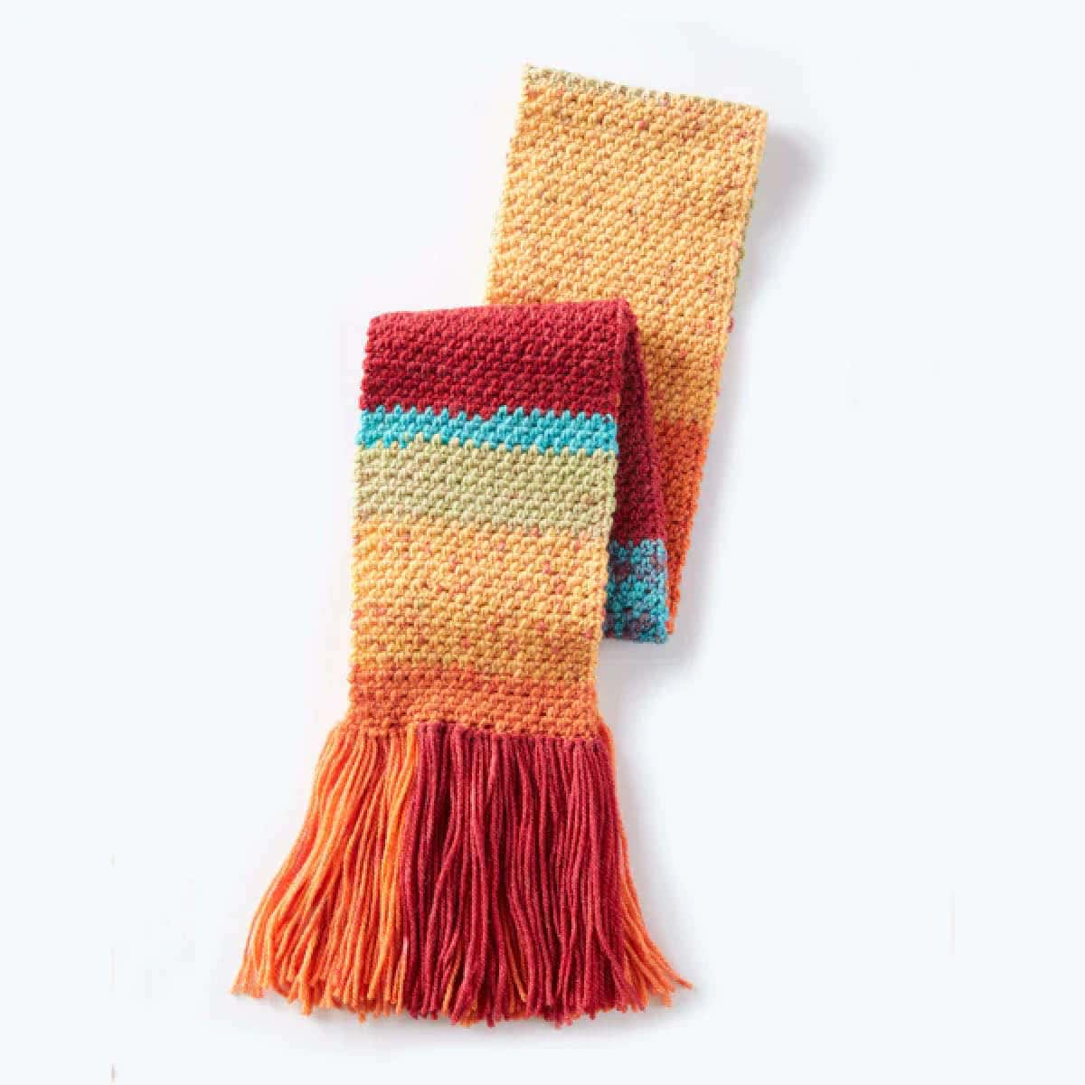 Make a Colorful Crochet Scarf with Caron Cakes Yarn