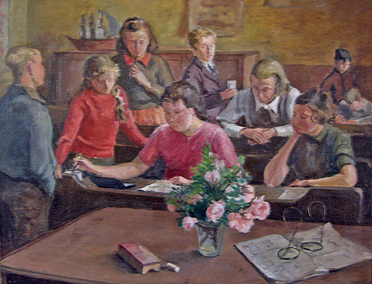 Cromarty Image Library Oil painting done by a teacher at Cromarty