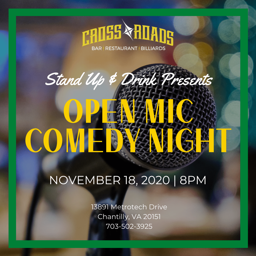 Open Mic Comedy Night November 2020 Crossroads