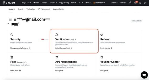 BitMart Verification Tab - The Crypto Basic BitMart Verification Tab