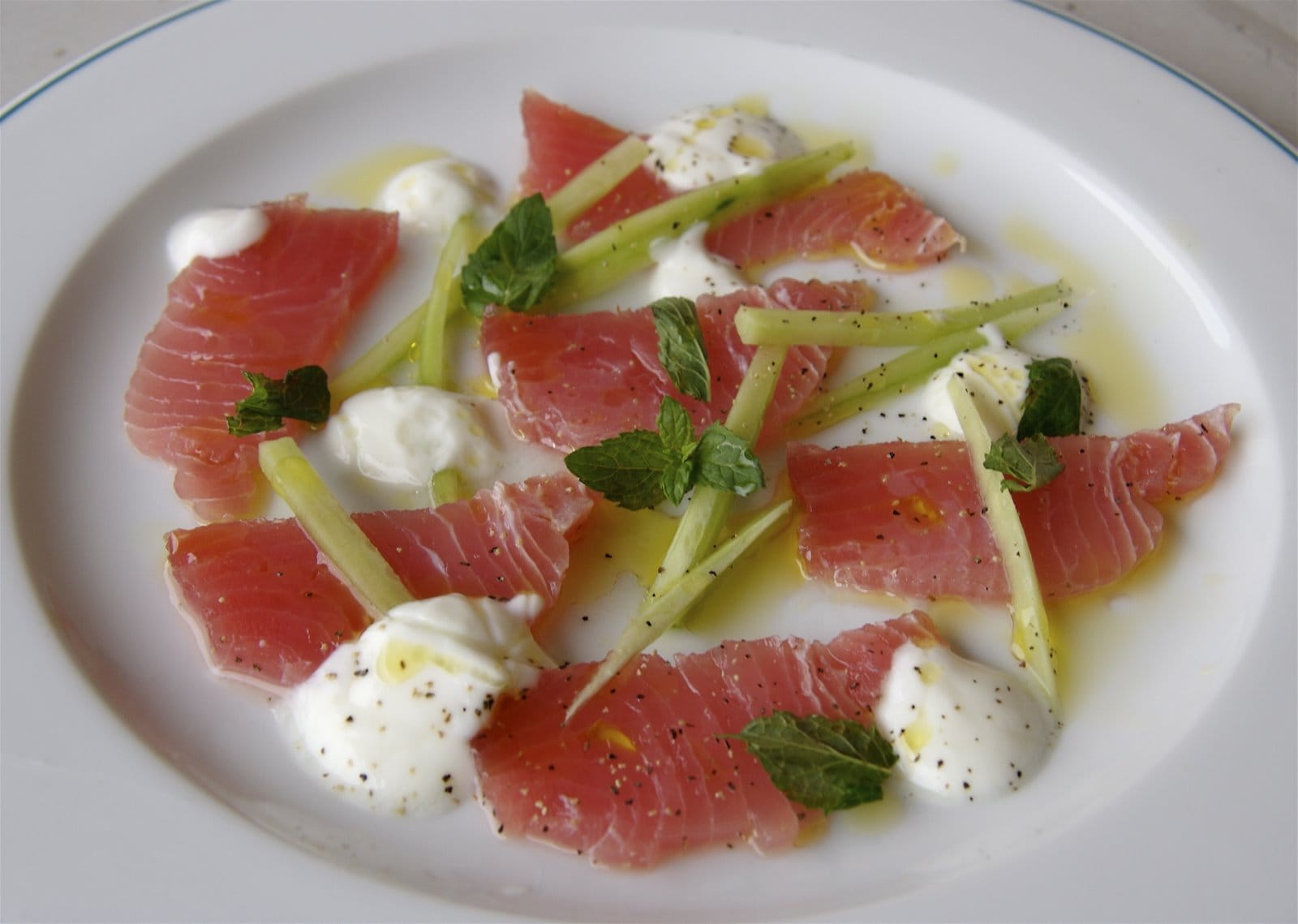 Greek Style Tuna Carpaccio The Culinary Chase