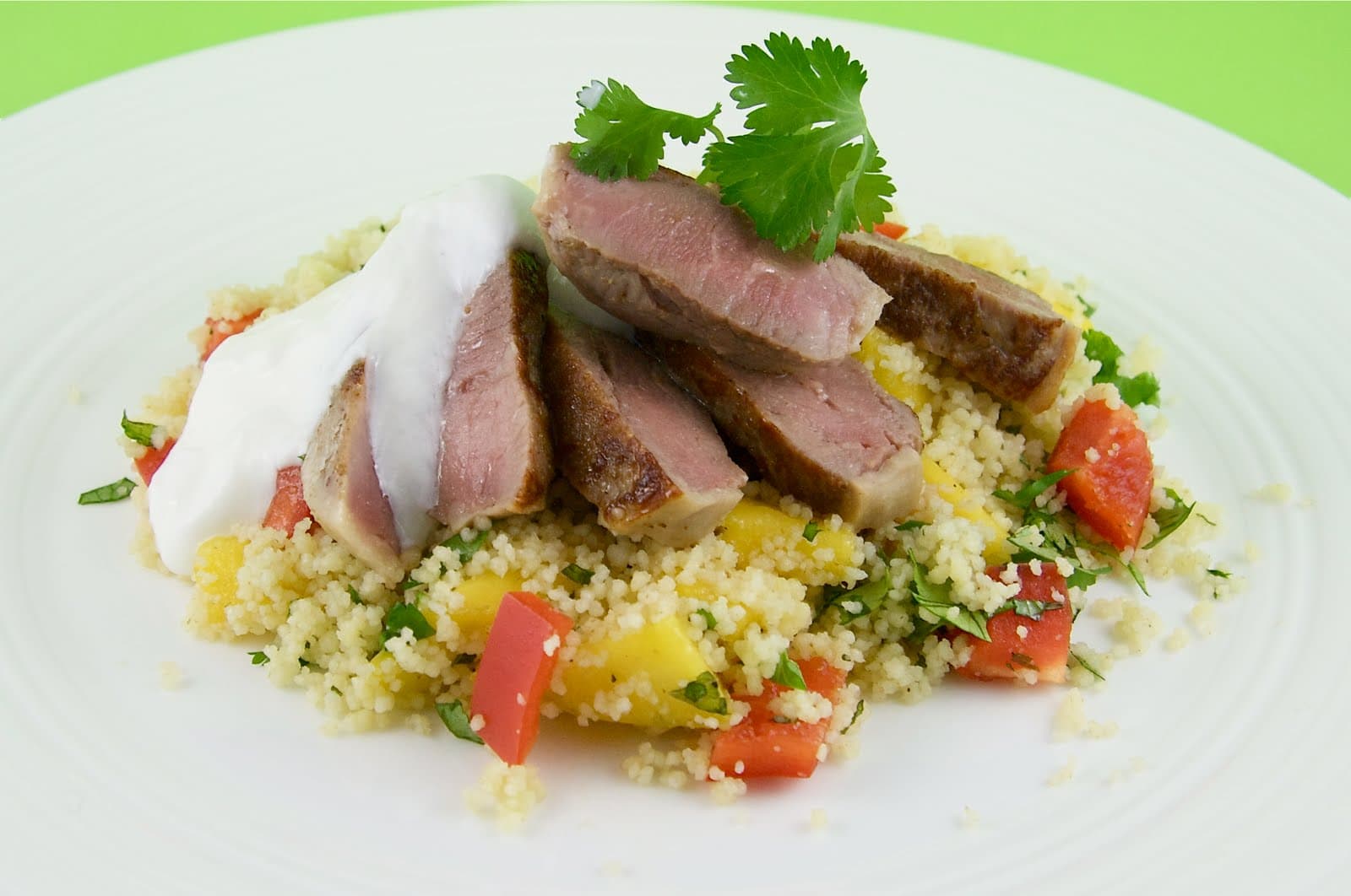 Lamb with Mango Couscous Salad The Culinary Chase