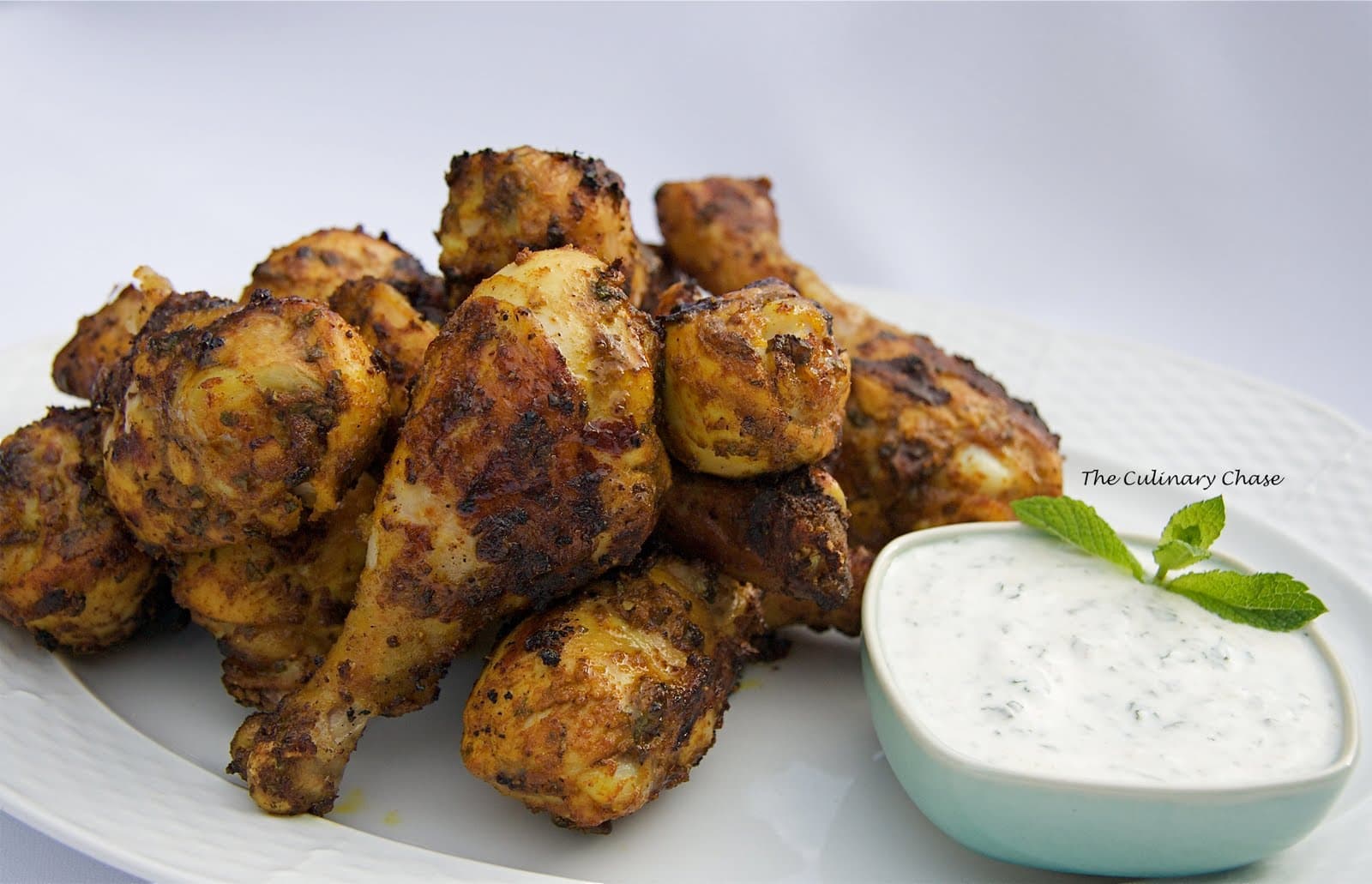 Indian Hot Wings with Mint Dipping Sauce The Culinary Chase