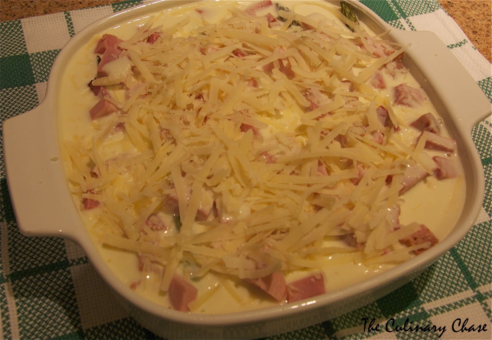 Polenta, Asparagus and Ham Bake The Culinary Chase